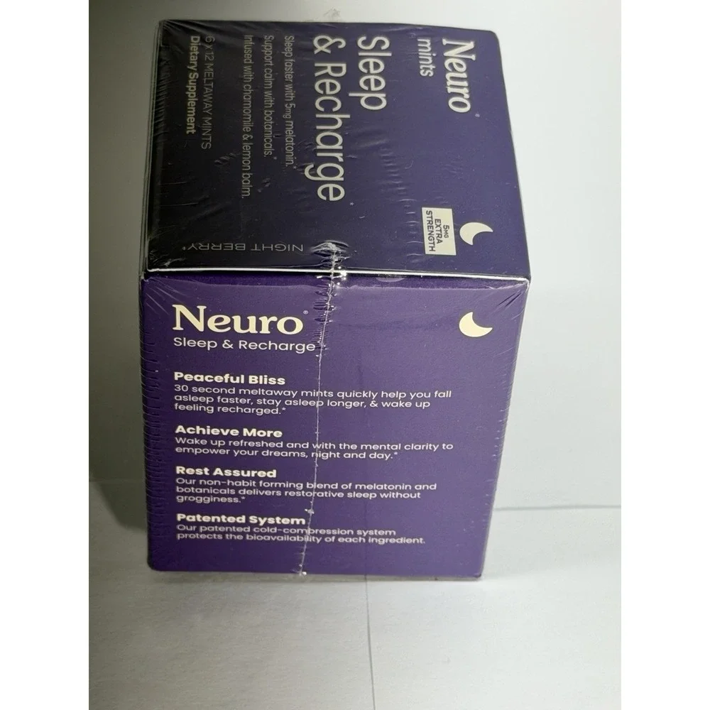 Neuro Melatonin 5mg Sleep & Recharge Mints (72 Pieces) - Fast Dissolve Melatonin